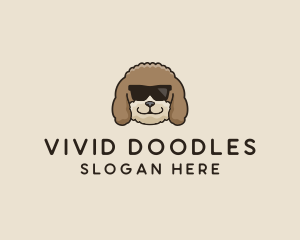 Fluffy Cool Pet Dog logo design