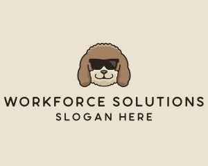 Fluffy Cool Pet Dog logo design