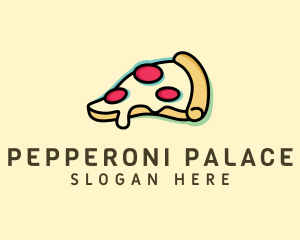 Pizza Slice Anaglyph logo