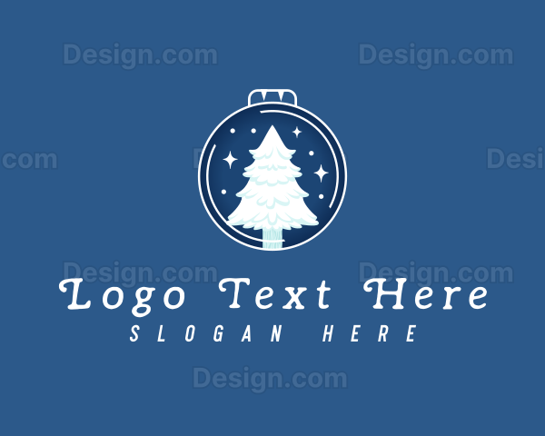 Winter Christmas Tree Logo