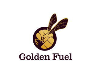 Golden Wasp Wings logo design