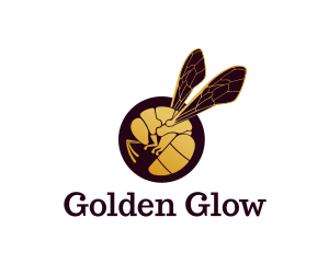 Golden Wasp Wings logo design