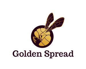 Golden Wasp Wings logo design