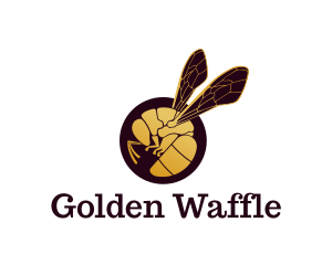 Golden Wasp Wings logo design