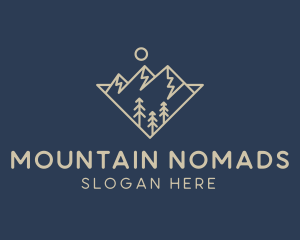 Minimalist Mountain Peak logo design