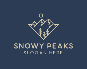 Minimalist Mountain Peak logo design