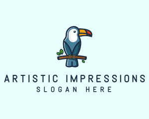 Tropical Toucan Bird logo design