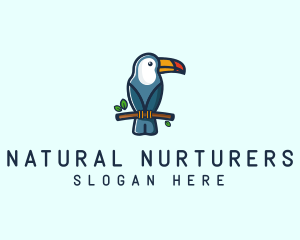 Tropical Toucan Bird logo design