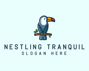 Tropical Toucan Bird logo design