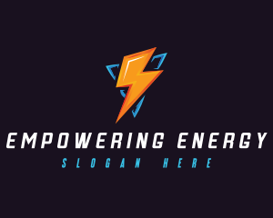 Thunder Electric Bolt logo design