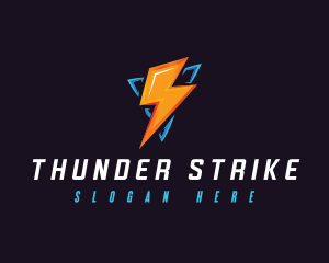 Thunder Electric Bolt logo design