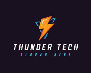 Thunder Electric Bolt logo design