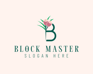 Flower Beauty Letter B  logo design