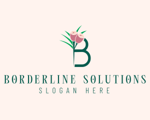 Flower Beauty Letter B  logo design