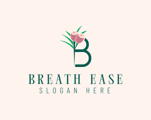 Flower Beauty Letter B  logo design