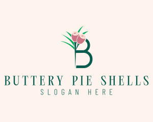 Flower Beauty Letter B  logo design