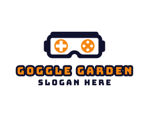 VR Game Controller Goggles logo design