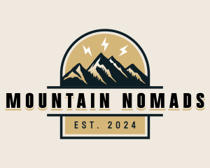 Lightning Mountain Peak logo design