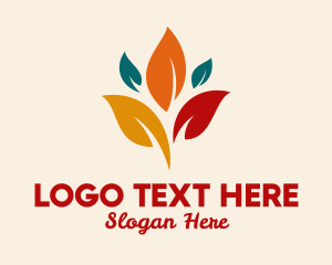 Colorful Autumn Leaves Logo