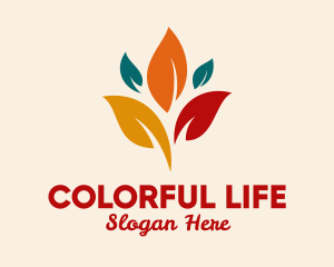 Colorful Autumn Leaves logo design