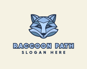 Wild Raccoon Face logo