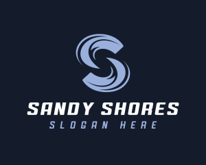 Company Waves Letter S logo design