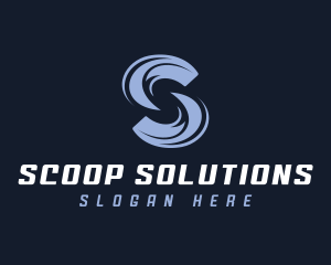 Company Waves Letter S logo design