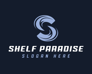 Company Waves Letter S logo design