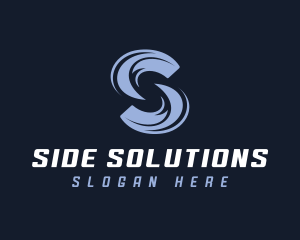 Company Waves Letter S logo design