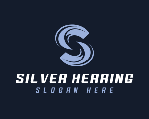 Company Waves Letter S logo design