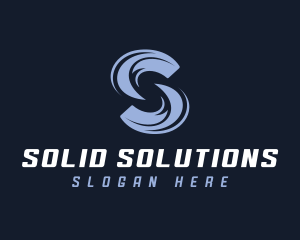 Company Waves Letter S logo design