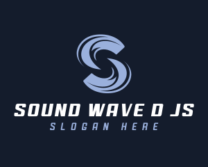 Company Waves Letter S logo design