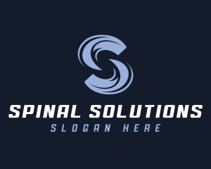 Company Waves Letter S logo design