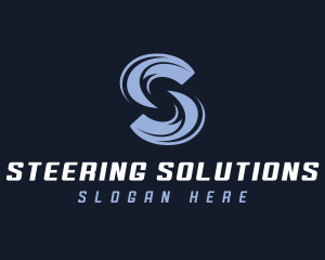 Company Waves Letter S logo design