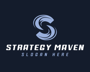 Company Waves Letter S logo design