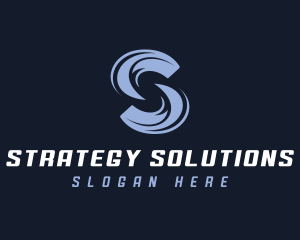 Company Waves Letter S logo design