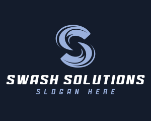 Company Waves Letter S logo design