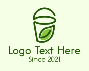 Green Leaf Juice Cup  logo