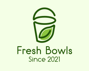 Green Leaf Juice Cup  logo design