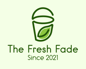 Green Leaf Juice Cup  logo design