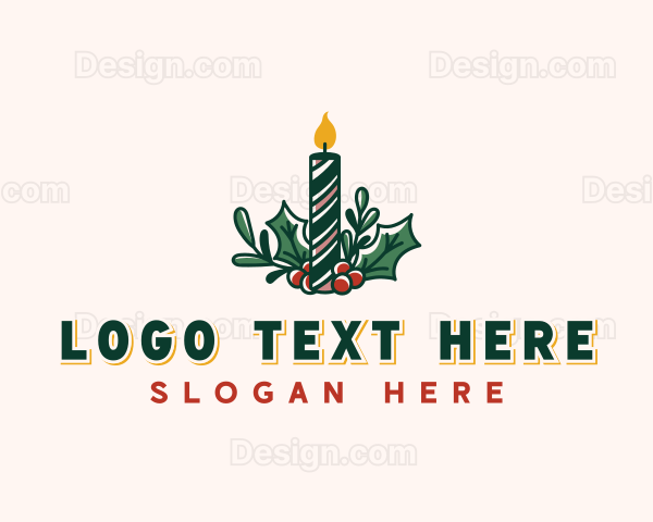 Holiday Candle Decoration Logo