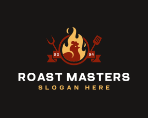 Flame Chicken Roast logo design