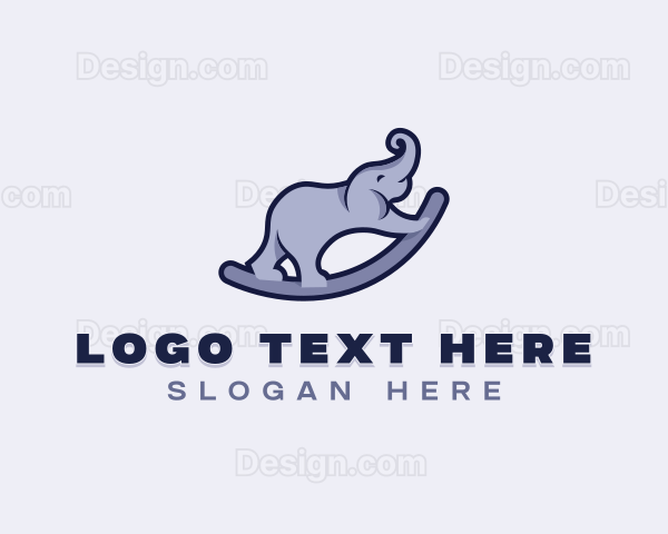 Cute Elephant Toy Logo