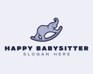 Cute Elephant Toy logo design