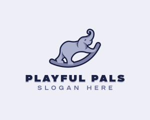 Cute Elephant Toy logo design