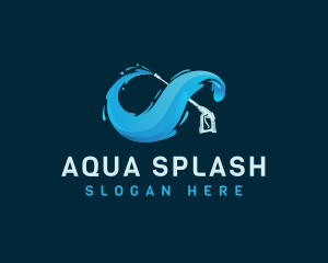 Water Splash Pressure Washer logo design