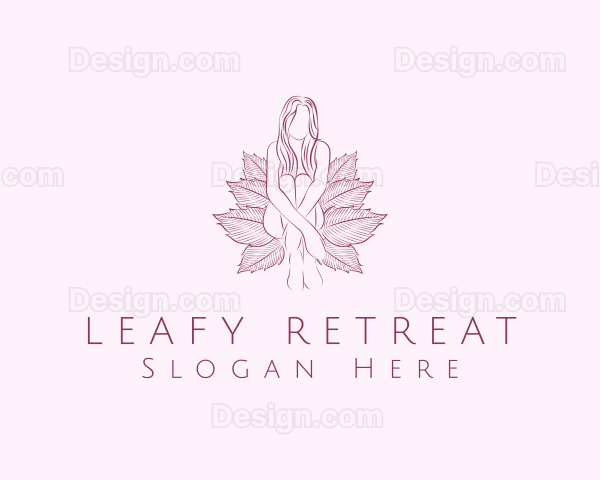 Organic Feminine Leaves Logo