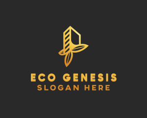 Eco Building Tower logo design