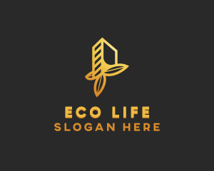 Eco Building Tower logo design