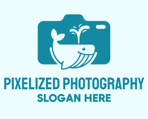 Whale Photography Camera logo design